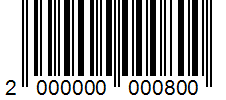 Barcode 2000000000800