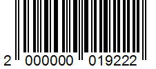 Barcode 2000000019222