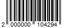 Barcode 2000000104294