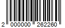 Barcode 2000000262260