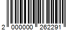 Barcode 2000000262291