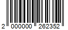 Barcode 2000000262352