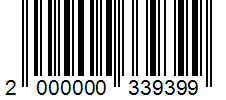Barcode 2000000339399