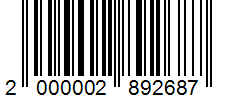 Barcode 2000002892687