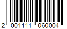 Barcode 2001111060004