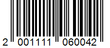 Barcode 2001111060042