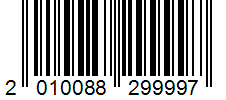 Barcode 2010088299997