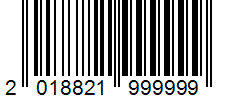 Barcode 2018821999999