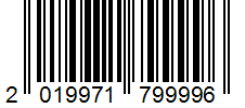 Barcode 2019971799996