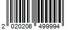Barcode 2020206499994