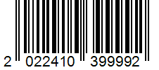 Barcode 2022410399992