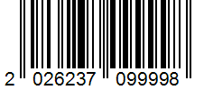 Barcode 2026237099998