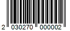 kod kreskowy ean 2030270000002