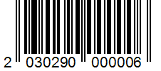 kod kreskowy ean 2030290000006