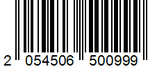 Barcode 2054506500999
