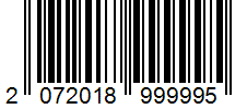 Barcode 2072018999995