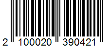 Barcode 2100020390421