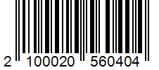 Barcode 2100020560404