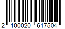 Barcode 2100020617504