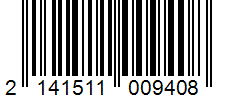Barcode 2141511009408