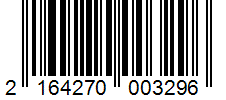 Barcode 2164270003296