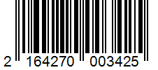 Barcode 2164270003425