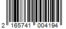 Barcode 2165741004194