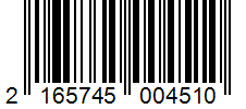 Barcode 2165745004510