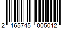 Barcode 2165745005012