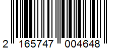 Barcode 2165747004648