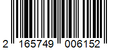 Barcode 2165749006152