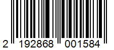 Barcode 2192868001584