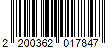 Barcode 2200362017847
