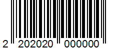 kod kreskowy ean 2202020000000