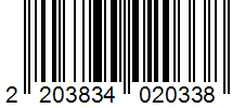 Barcode 2203834020338
