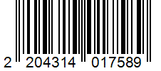 Barcode 2204314017589