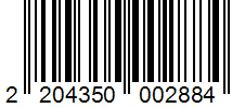 Barcode 2204350002884