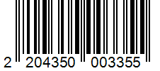 Barcode 2204350003355