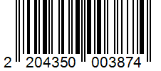 Barcode 2204350003874