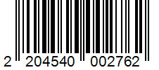 Barcode 2204540002762