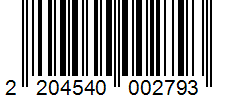 Barcode 2204540002793