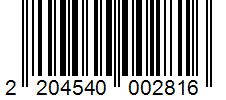 Barcode 2204540002816