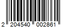 Barcode 2204540002861