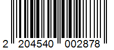 Barcode 2204540002878