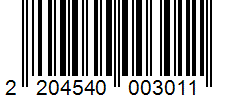 Barcode 2204540003011