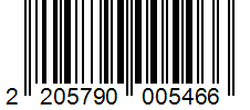 Barcode 2205790005466
