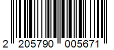 Barcode 2205790005671