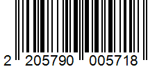 Barcode 2205790005718
