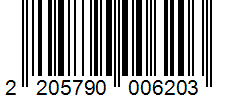 Barcode 2205790006203