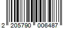 Barcode 2205790006487